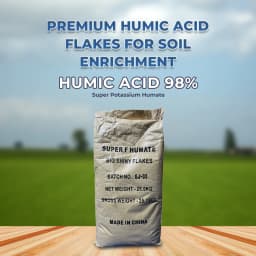 Imported Super Potassium Humate 98% Flakes, Humic Acid 70%, Fulvic 6%, PGR - Plant Growth Promoter (25 Kg Loose Bag) 2