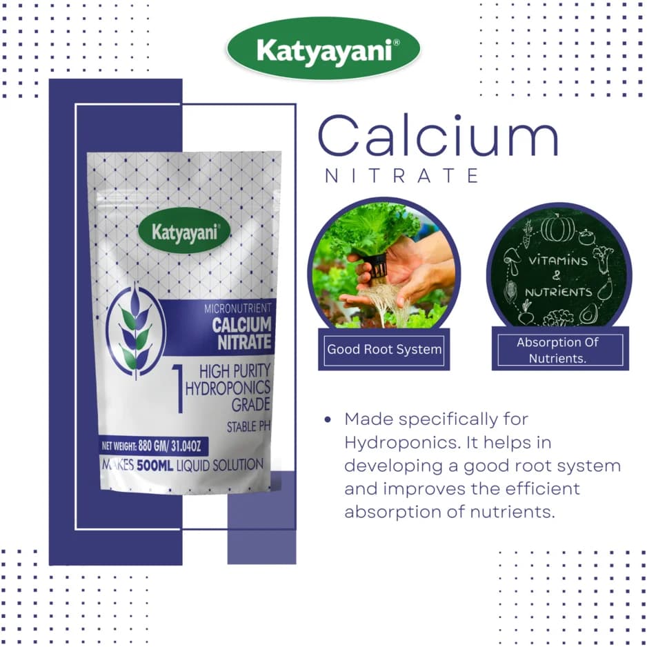 Katyayani Calcium Nitrate Hydroponic Fertilizer, Water-Soluble and Optimal Plant Growth - Image 4