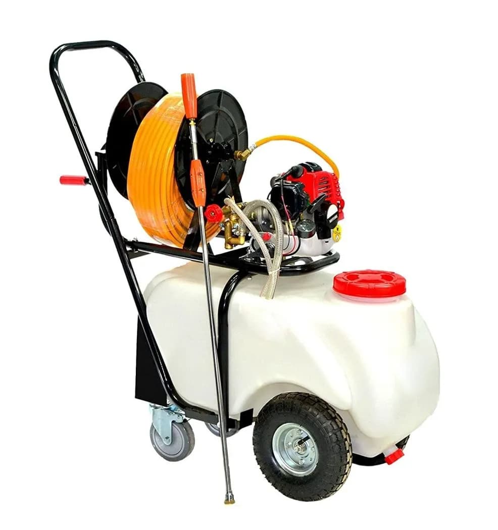 Vinspire Trolley Hand Push Portable Power Sprayer 60 L, 2 Stroke 26c Engine, Easy To Operate In Gardens, Farms, Orchards, And Other Agricultural Tasks