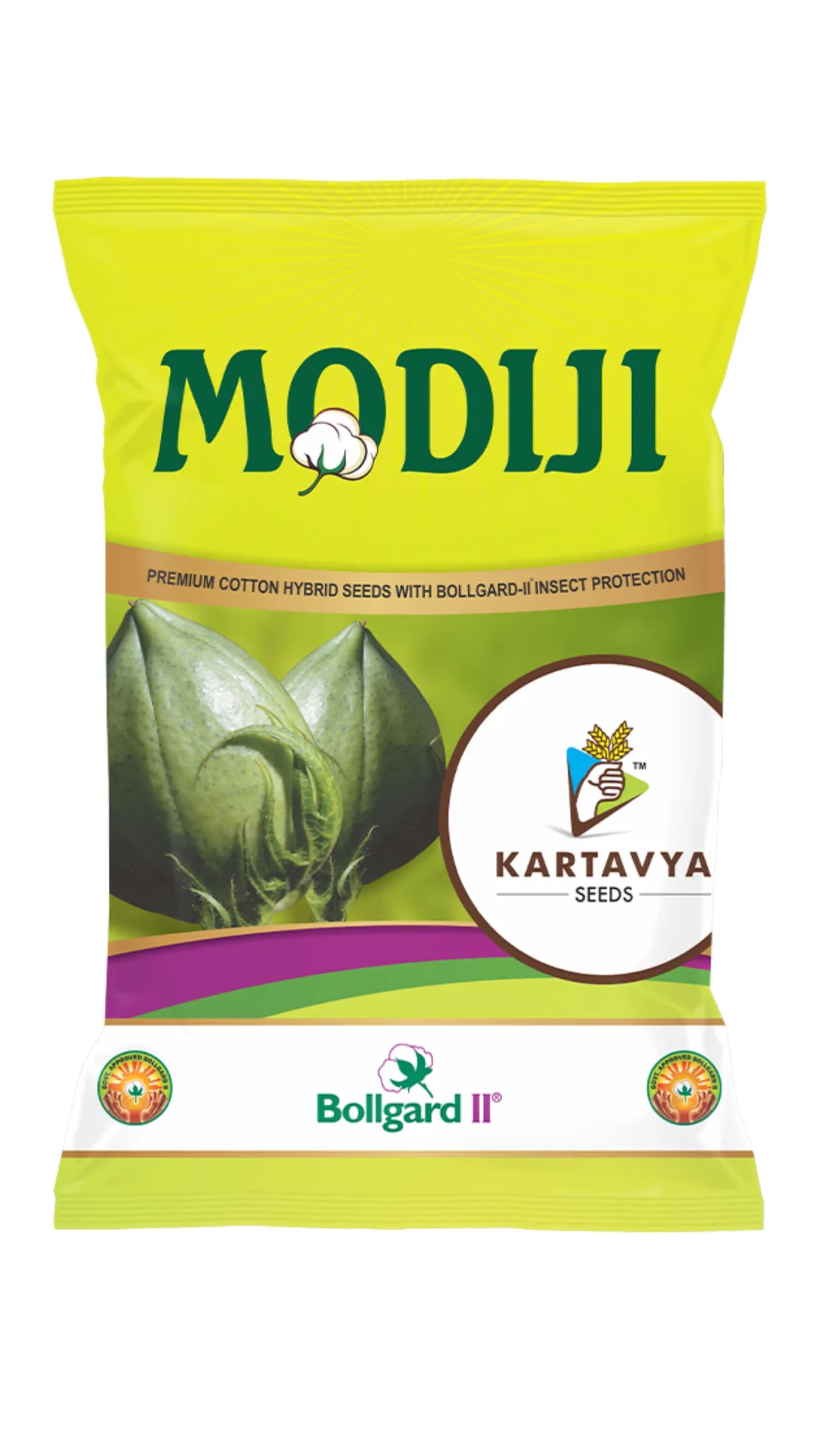 Kartavya Modiji Premium BG II Hybrid Cotton Seeds, Kapas Ke Beej (475 Gm)