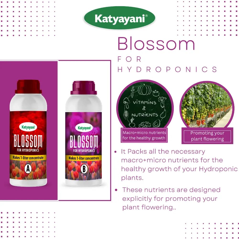 Katyayani BLOSSOM Hydroponic Nutrients For Tomatoes And Veggies, Across Different Growth Stages (A + B) - Image 4