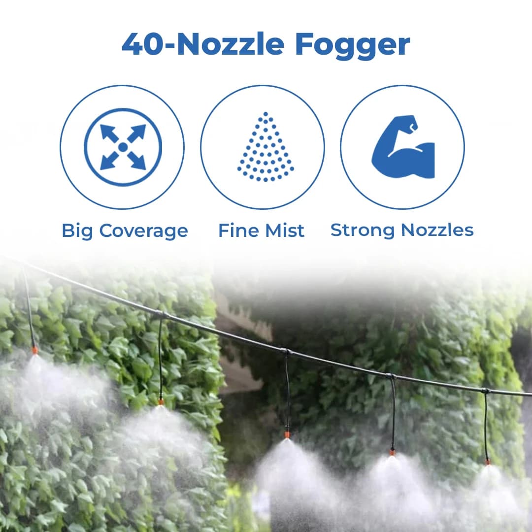 Siddhi Fogger Kit, 200 Ft Pipe, Brass Nozzles With Timer, Filter And Other Accessories, Suitable For Patio Misting, Greenhouse, Backyard - Image 3