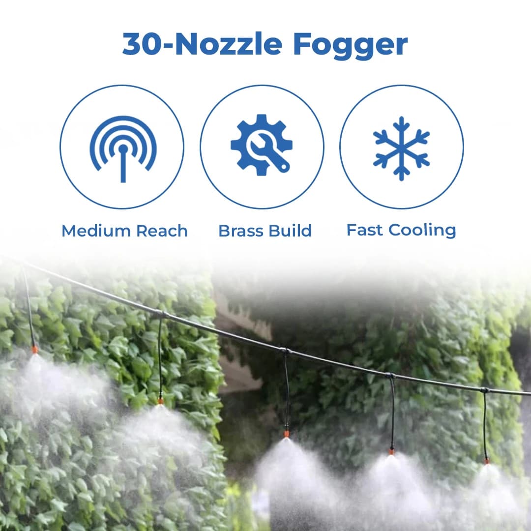 Siddhi Fogger Kit, 150 Ft Pipe, Brass Nozzles With Timer, Filter And Other Accessories, Suitable For Patio Misting, Greenhouse, Backyard - Image 3