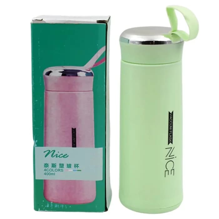 Vaccum Flask Nice Water Bottle, BPA-Free For Travel Cold And Hot Water (400ml) - Image 1