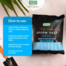 IFFCO Urban Garden Epsom Salt Meal, Organic Magnesium Sulphate Fertilizer For Plants, Home And Garden Nutrient Supplement 4