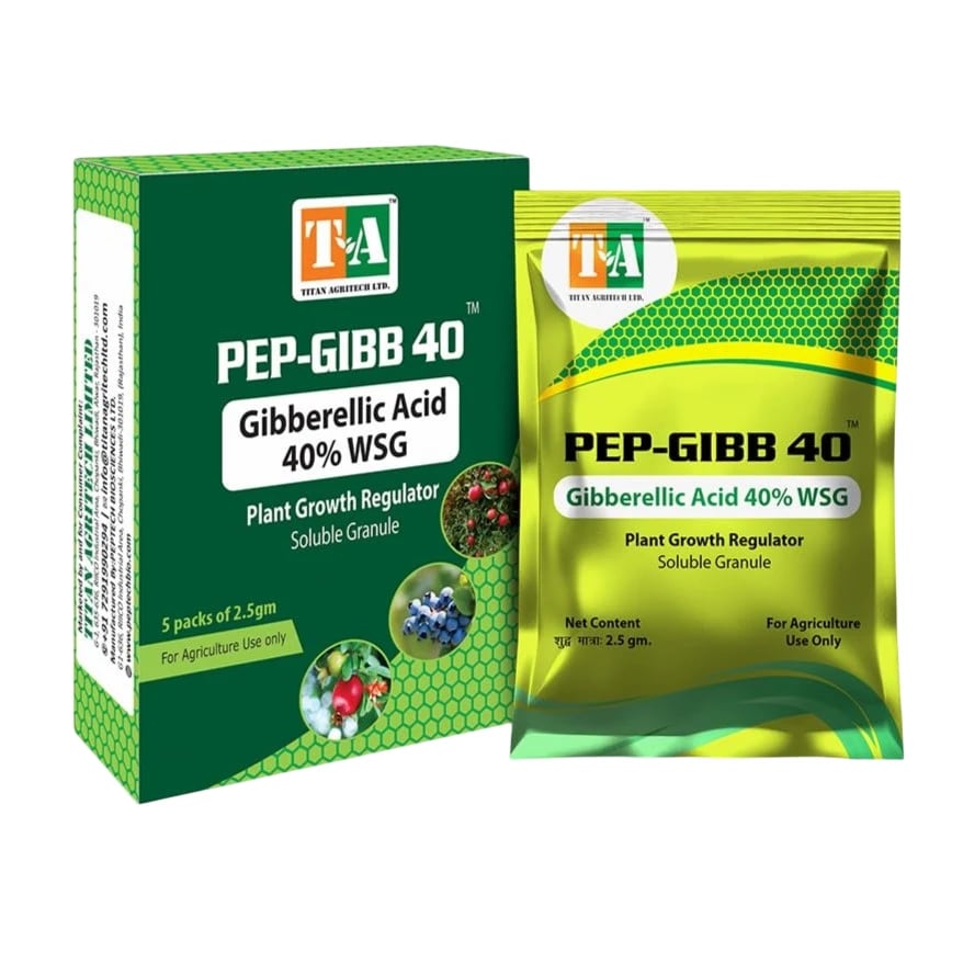 Titan Agritech PEP-GIBB 40 Gibberellic Acid 40% WSG Plant Growth Regulators, Enhances Seed Germination & Early Plant Vigor