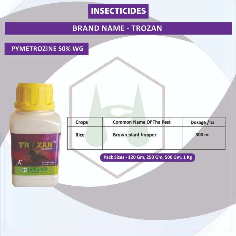 Heranba TROZAN Pymetrozine 50% WG Insecticide, Effective For Brown Plant Hopper Control In Crops - Image 2