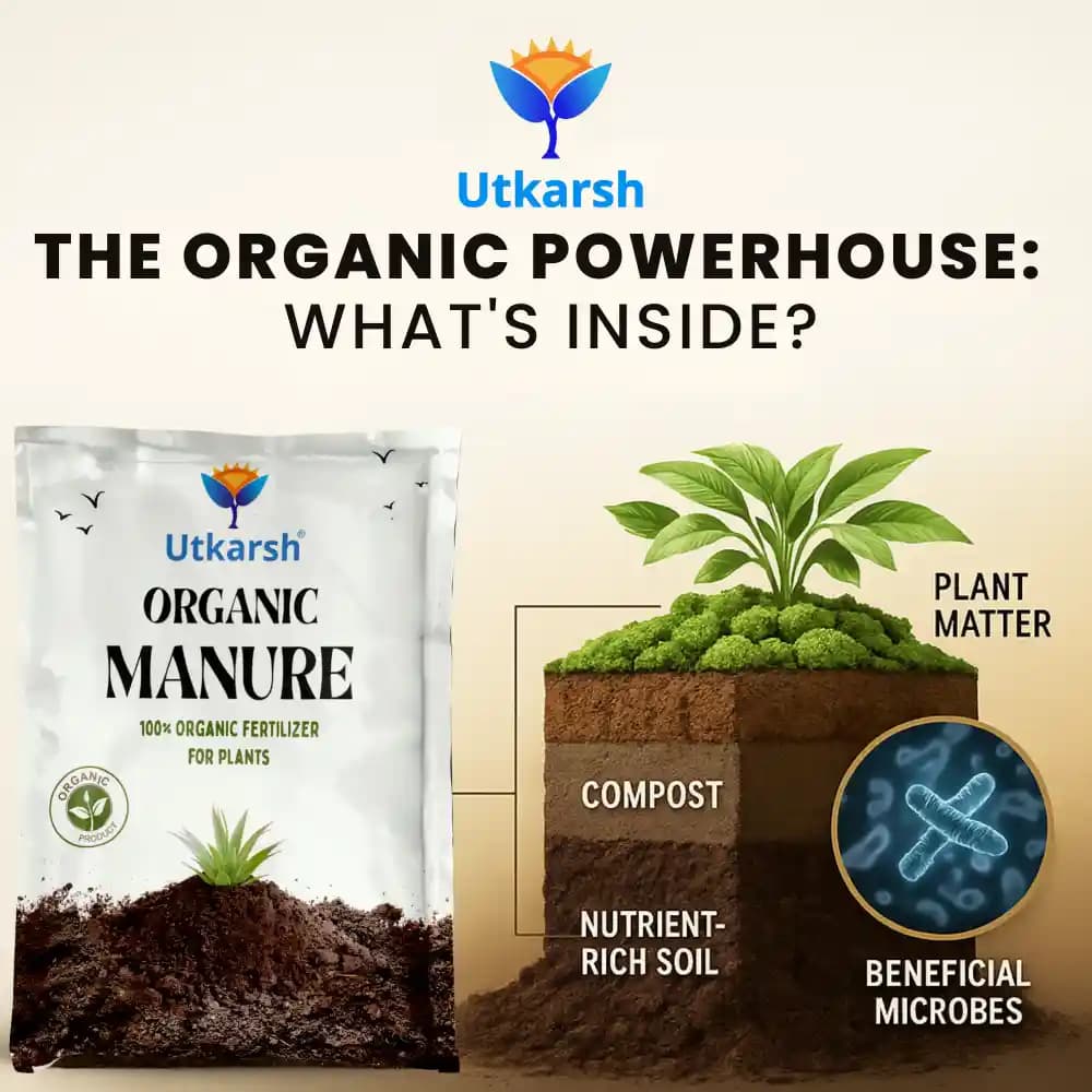 Utkarsh Organic Manure Natural Fertilizer, Promotes Plant Growth And Soil Health - Image 2
