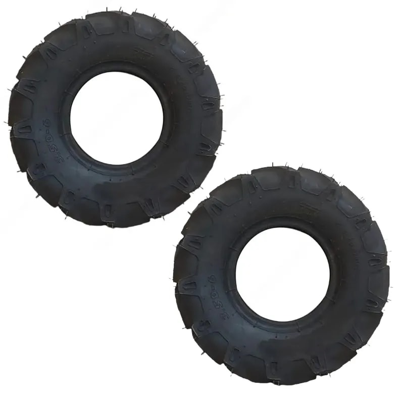 AJ Kisan Heavy Duty 2 Pcs 3.50 x 6 Inch Tyre For 5 to 9 HP Power Tiller And Weeder