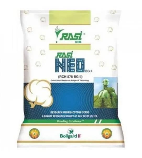 Rasi Neo Cotton Seeds (RCH 578 BG II) - Wider Adaptability, Good Big Bolls (475 Gram) - Image 1