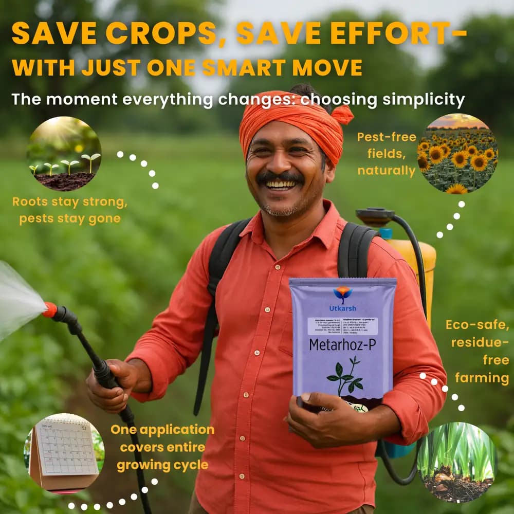 Utkarsh Metarhoz-P (Metarhizium Anisopliae 1% W.P.) Bio Pesticide, Controls Effective Pests and Improves Soil & Crop Health - Image 5