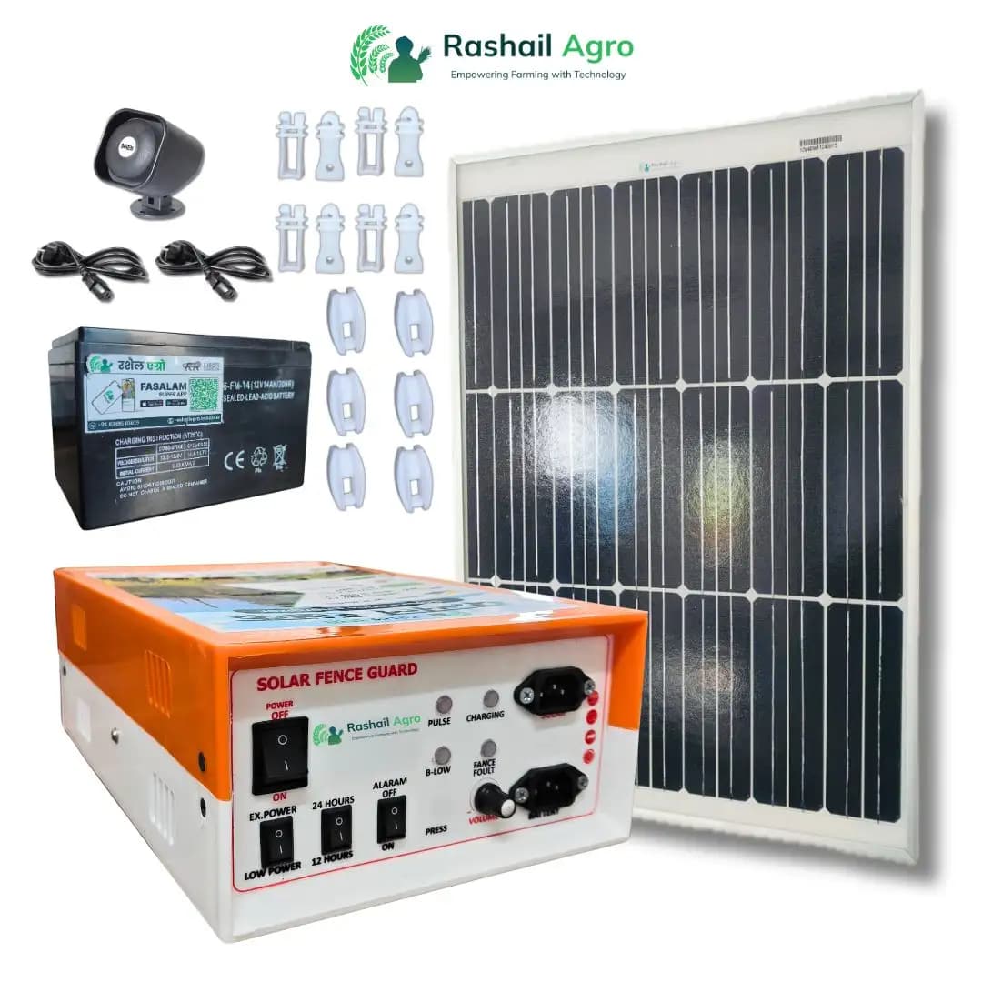 Rashail Solar Zatka Machine Combo Kit 8KV, Farm Fence Solution For Up To 10 Acres (Zatka Machine + Solar Panel + Battery + Insulators Included) - Image 4