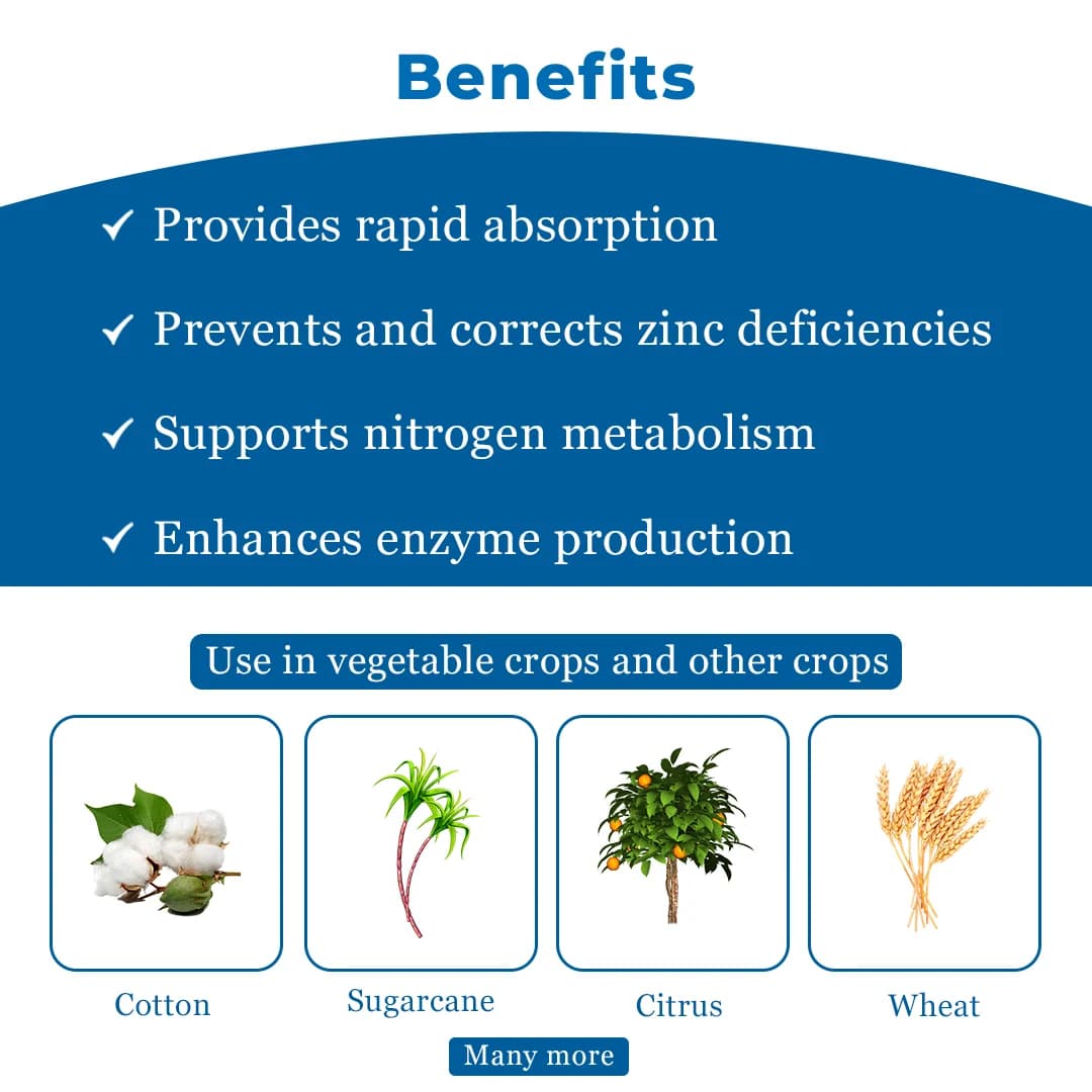 Titan Agritech ZINC PEP 7000, Zinc Oxide 39.5% SC, 100% Water Soluble Fertilizer for Plants and Garden, Liquid Formulation for Cereal, Cotton, Potato - Image 4