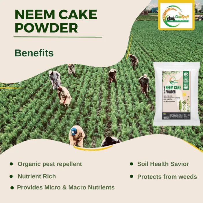 CropKraft Neem Cake Powder, Natural Organic Fertilizer, Pest Repellent, and Soil Conditioner - Image 4
