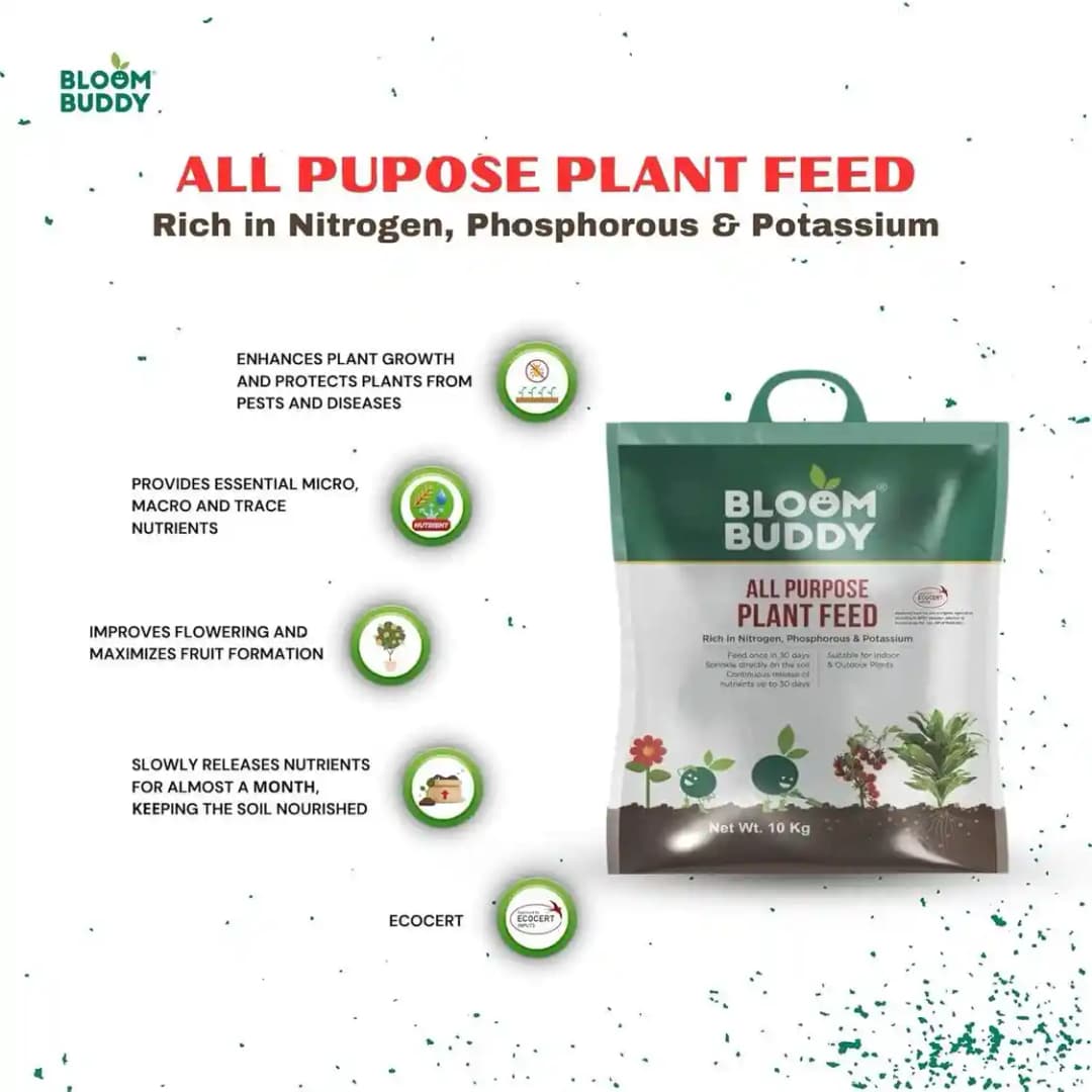 BloomBuddy All Purpose Plant Feed Granules, Organic Slow-Release Fertilizer with NPK & Micronutrients - Image 10