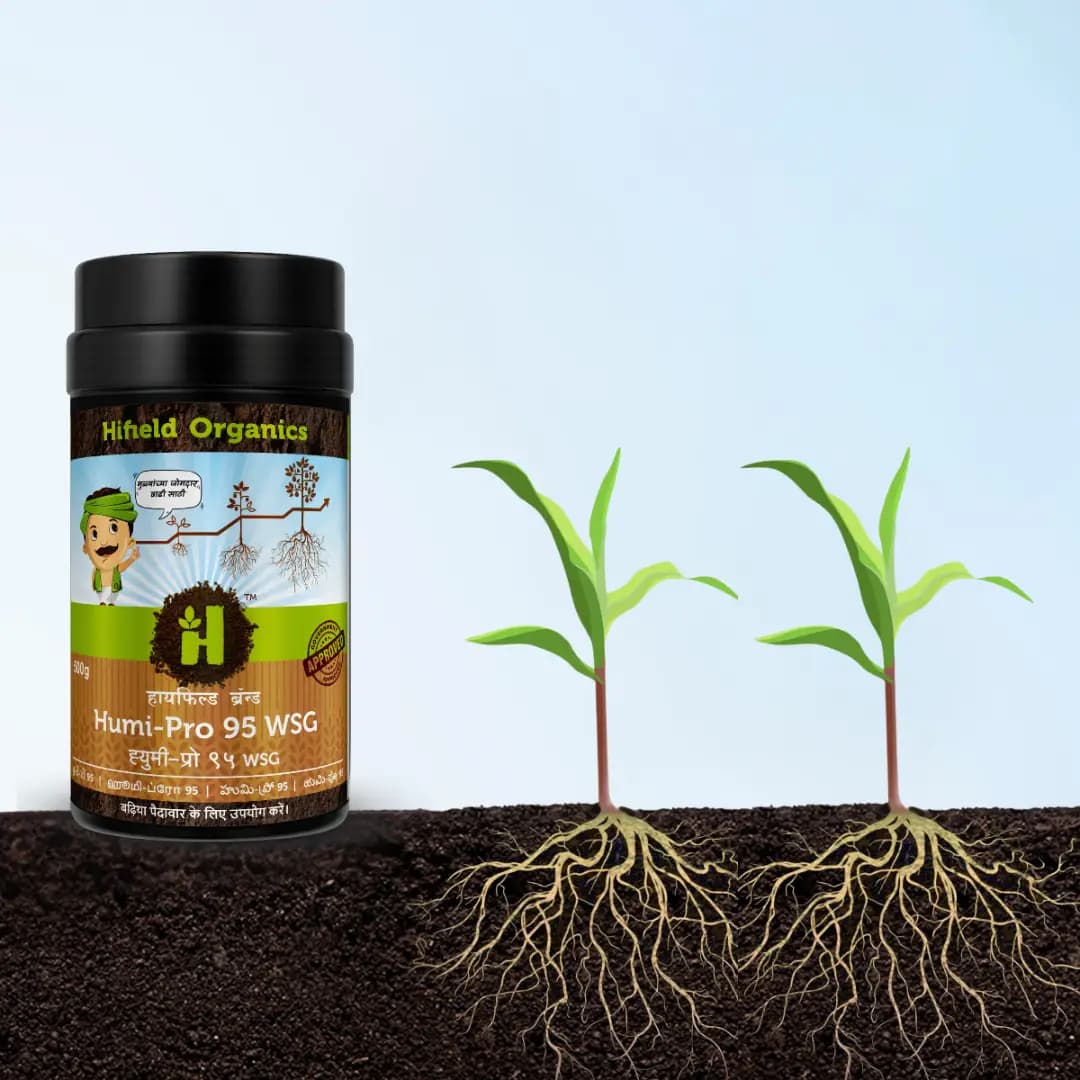 ह्यूमी-प्रो 95 डब्लूएसजी पोटेशियम ह्यूमेट - सफेद जड़ विकास में मदद करता है, पानी संरक्षण के लिए - Image 5