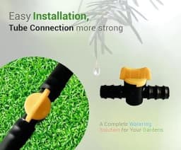 Radhe Straight Connector With Tap Joiner, Garden Drip Irrigation Accessories, Regulates Flow For 16mm Pipe 7