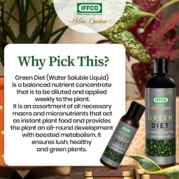 IFFCO Green Diet Organic Liquid Concentrate, Balanced Macro & Micro Nutrients Fertilizer For Indoor, Outdoor Plants 3