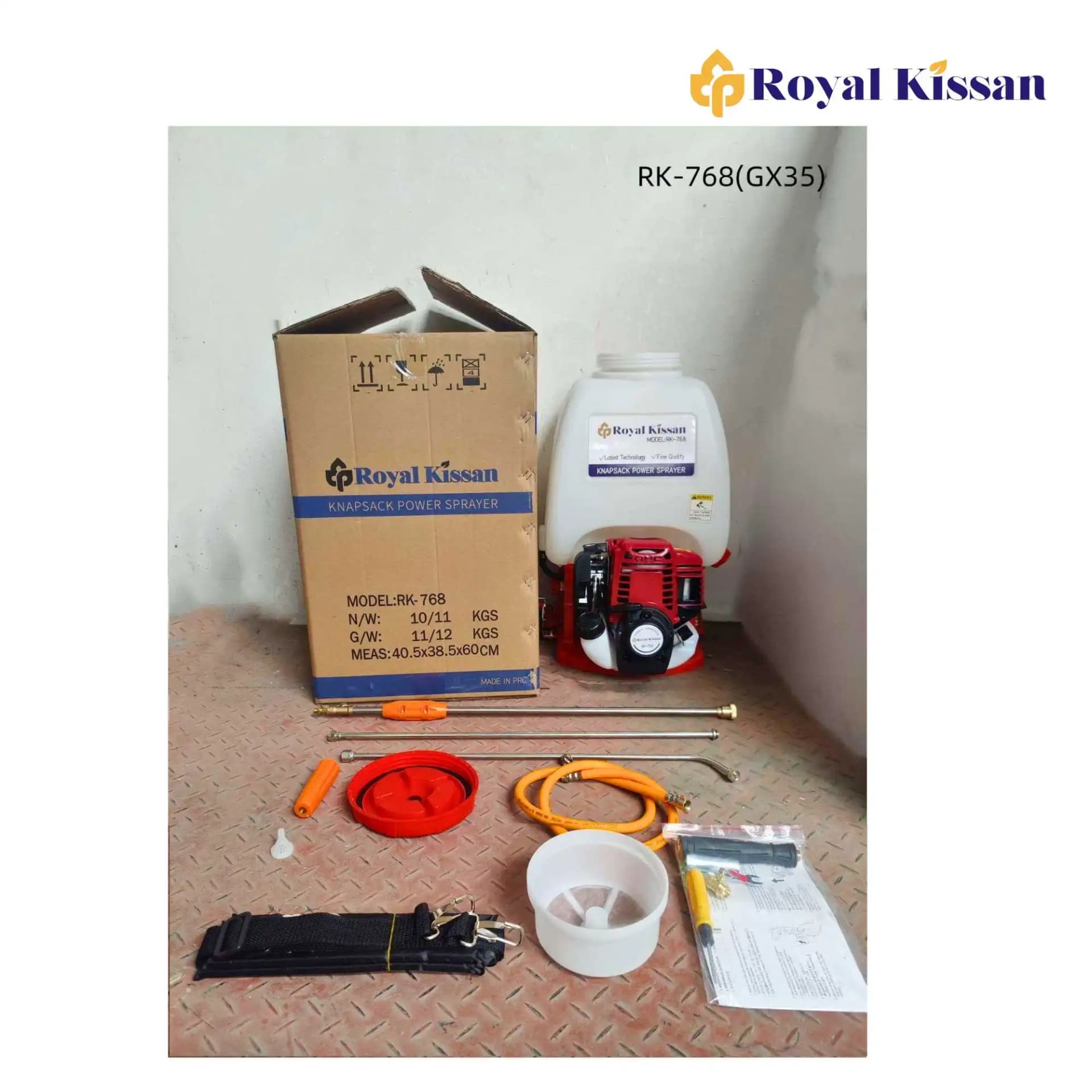Royal Kissan RK-KSC-350 Knapsack Petrol Power Sprayer, 4-Stroke GX35 Engine 7000 RPM, 20 Liter Tank Capacity - Image 3