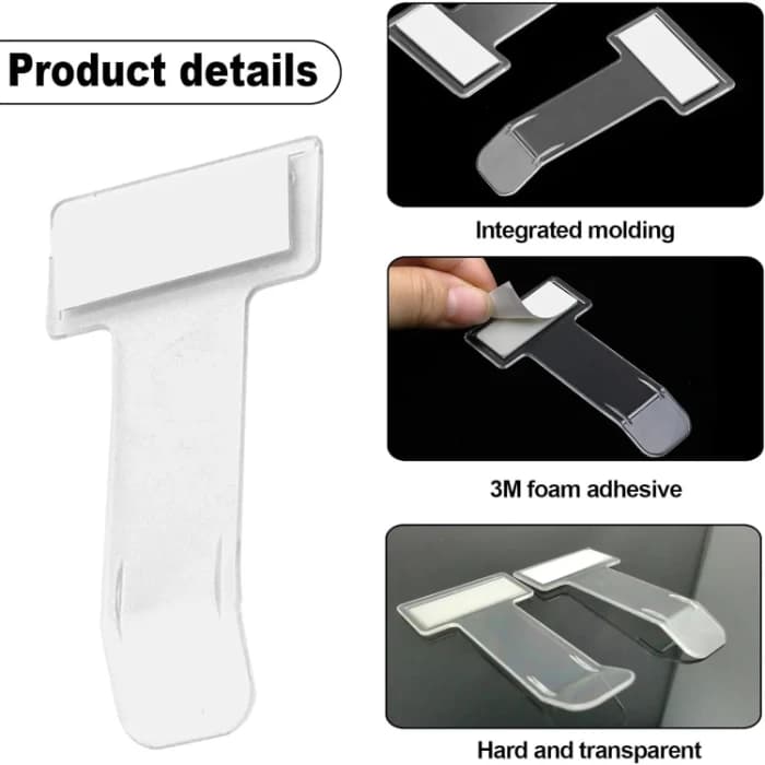 Fastag Windscreen Ticket Holder Clip For Car - Transparent (2 Pcs) - Image 6