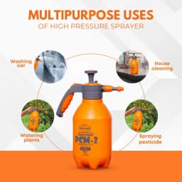 Pad Corp PCM-2 High Pressure Sprayer, Hand-Powered, Versatile For Gardening, Cleaning And Sanitizing (2 L Capacity) 8
