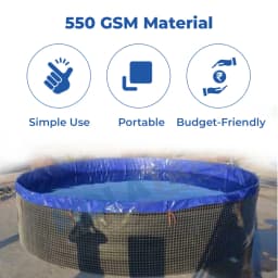 Z N Global Nation 550 GSM Round PVC Coated Tarpaulin For Biofloc Fish Tank For Aqua Farming 3