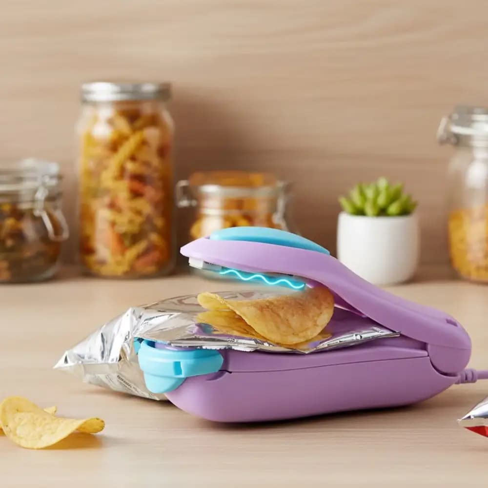 Mini Plastic Hand Sealing Machine, Hand Held Mini Heat Sealer For Plastic Bags Home Use - Mix Color - Image 9