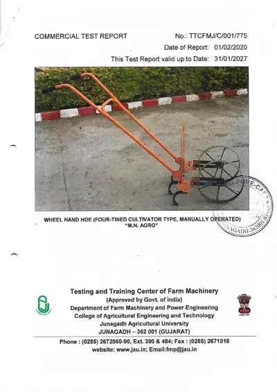 MAHAN MHAWH Manual High Arc Wheel Hoe with Oscillating Hoe 6 INCH (2 nos), Plow set , Cultivation Teeth (4 ) - Image 4