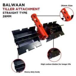 Balwaan Tiller Attachment For Brush Cutter, 28mm Straight Type Weeder In Fruits And Vegetables 3