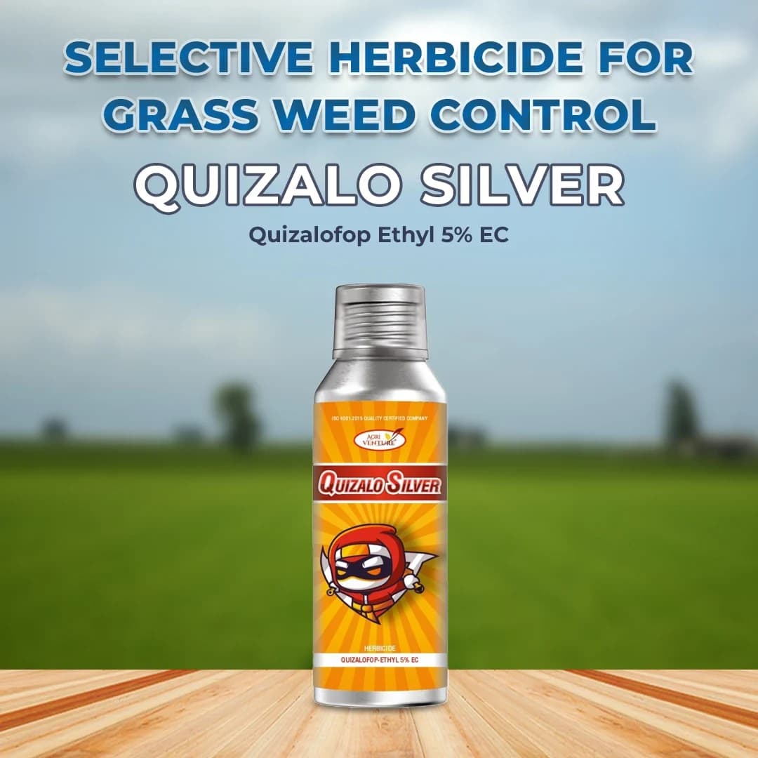 Agriventure Quizalo Silver Quizalofop Ethyl 5% EC Herbicide, Used To Control Narrow Leaf Weeds In Broad Leaf Crops. - Image 2