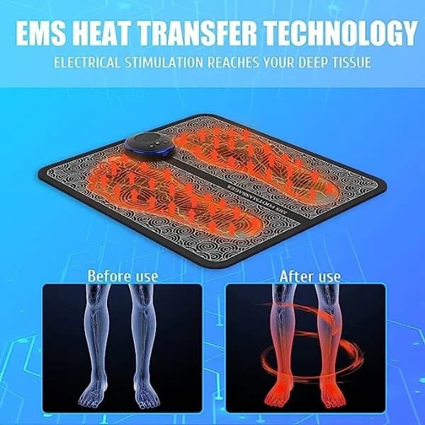 EMS Electric Foot Massager, Portable Circulation Stimulator - 8 Modes - Image 6