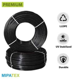 Mipatex Inline Drip Irrigation Pipe, Dripper at Each 40cm, 4 Litre Water Discharge per Hour, Best Quality UV Material, LLDPE. 2