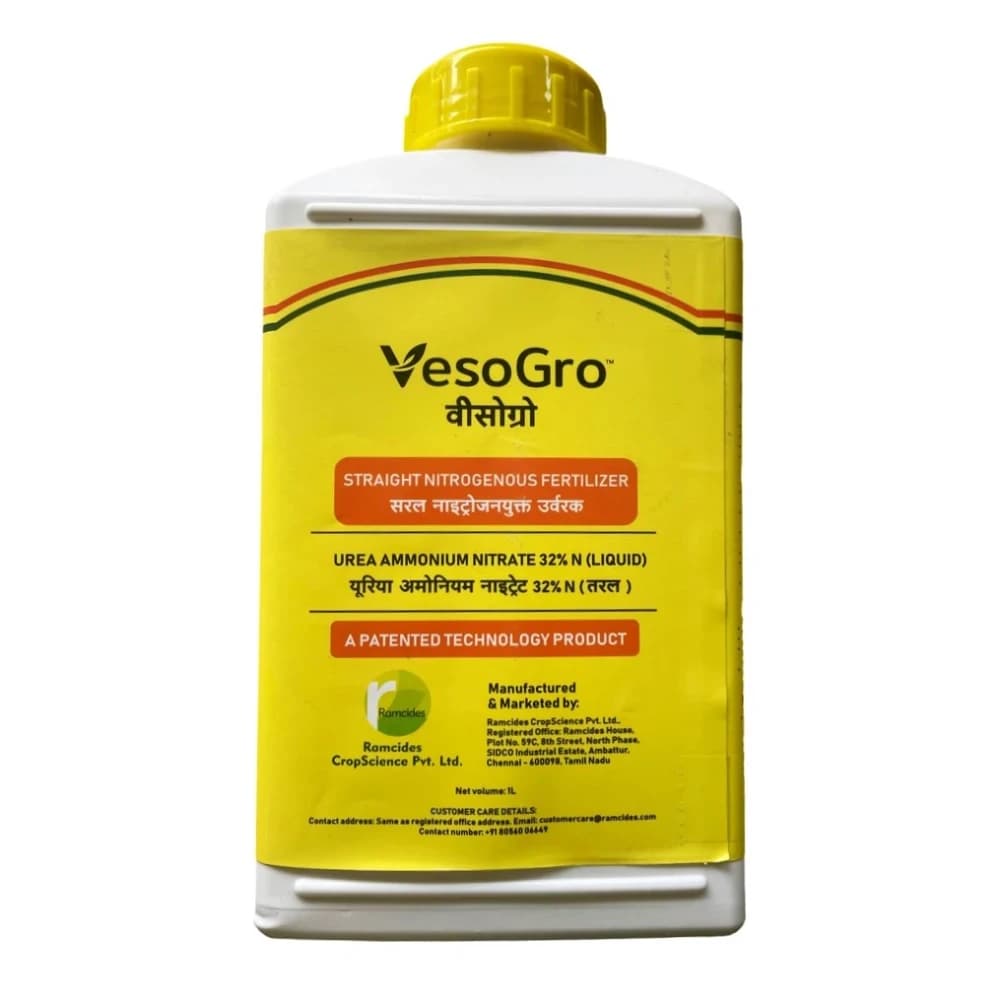 Ramcides VesoGro Liquid Straight Nitrogenous Fertilizer UAN 32% Urea Ammonium Nitrate, Increases Yield Potential Nitrogen In Crops - Image 1