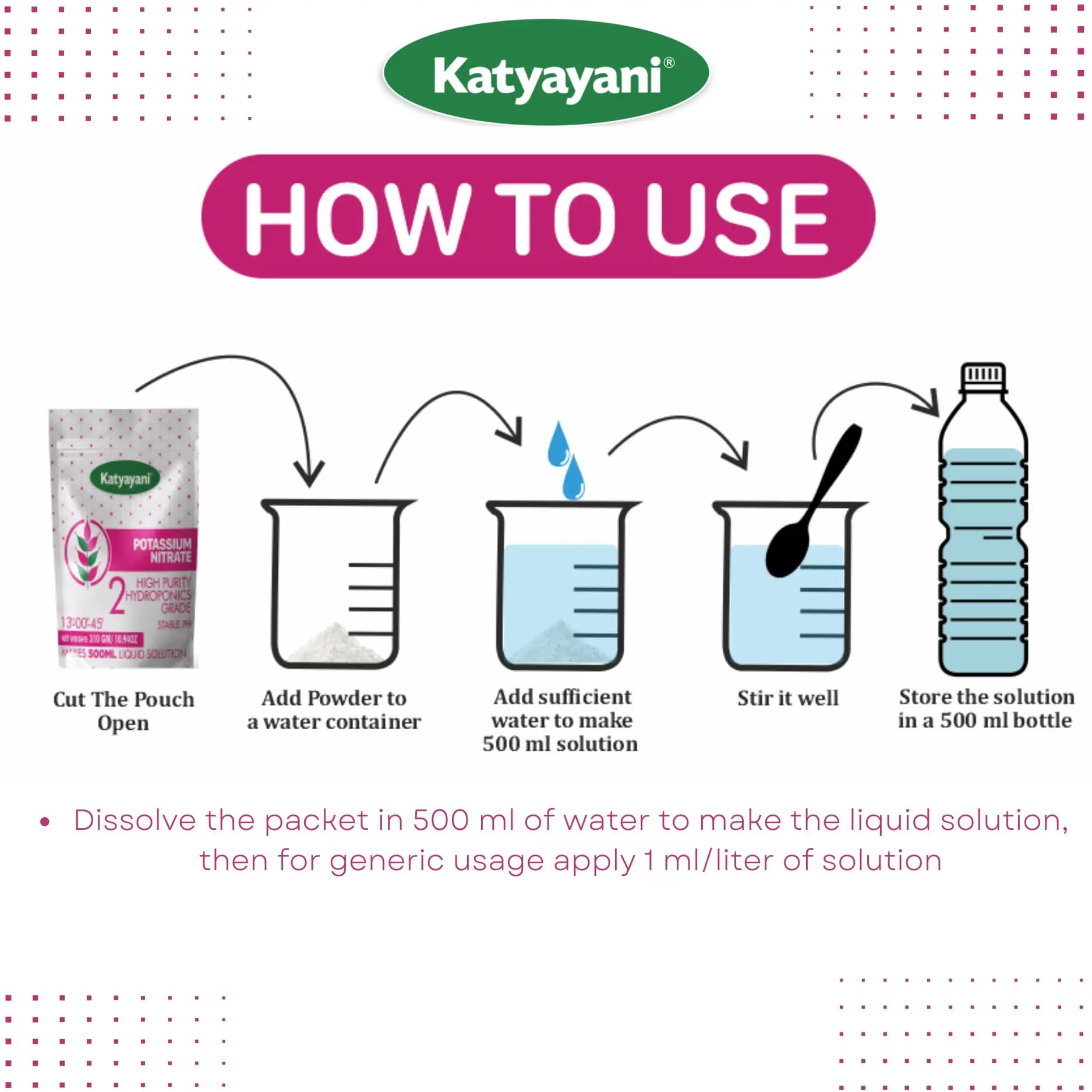 Katyayani Potassium Nitrate, 100% Water Soluble Fertilizer, Hydroponics Fertilizer, Suitable For All Crops. - Image 6