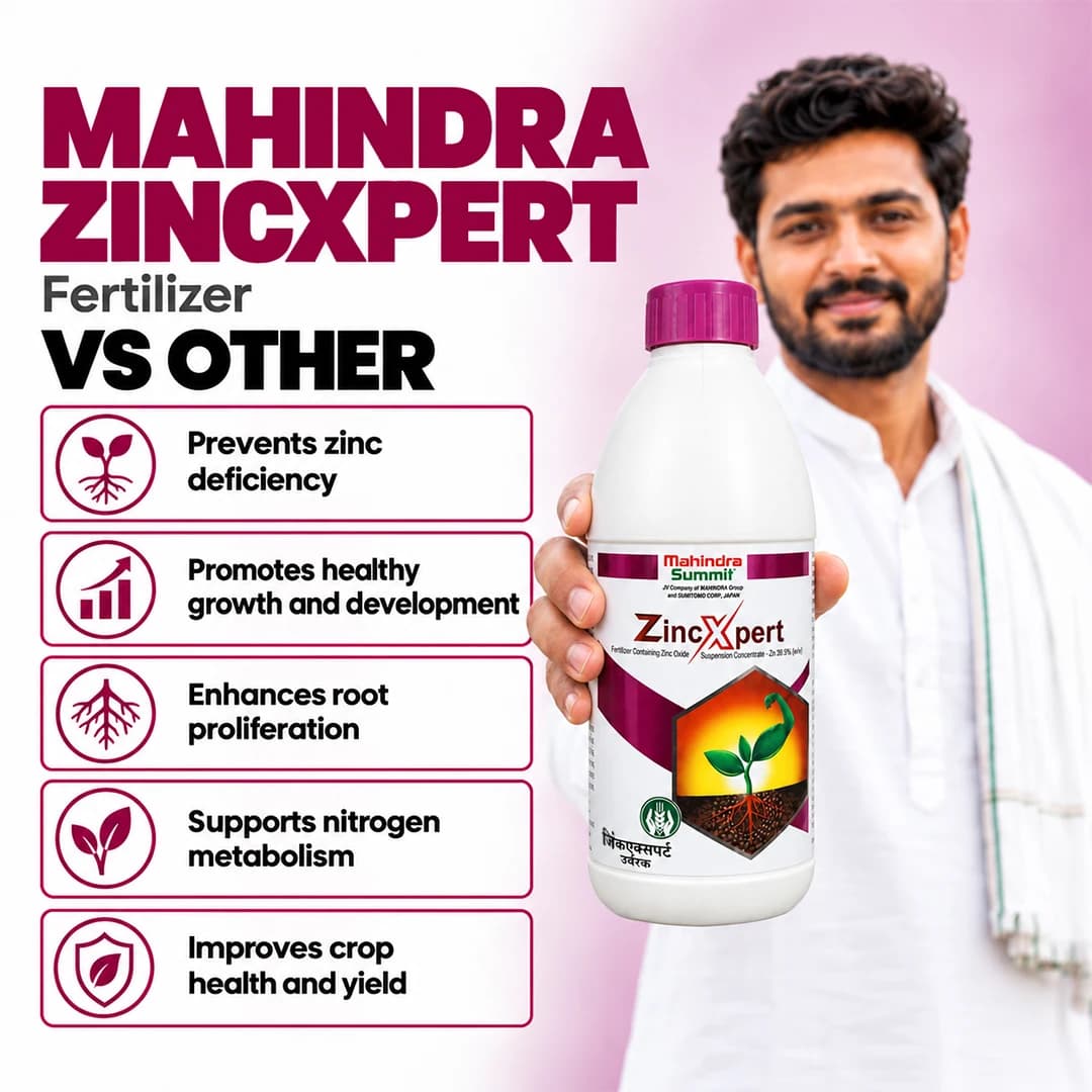 Mahindra Zincxpert Fertilizer - Liquid Micronutrient Fertilizer, Correct Zinc Deficiencies In Various Crops - Image 2