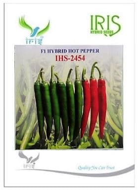 Iris Hybrid Vegetable Seeds F1 Hot Pepper (Chilli) IHS-2454, Dark Green Color. - Image 2