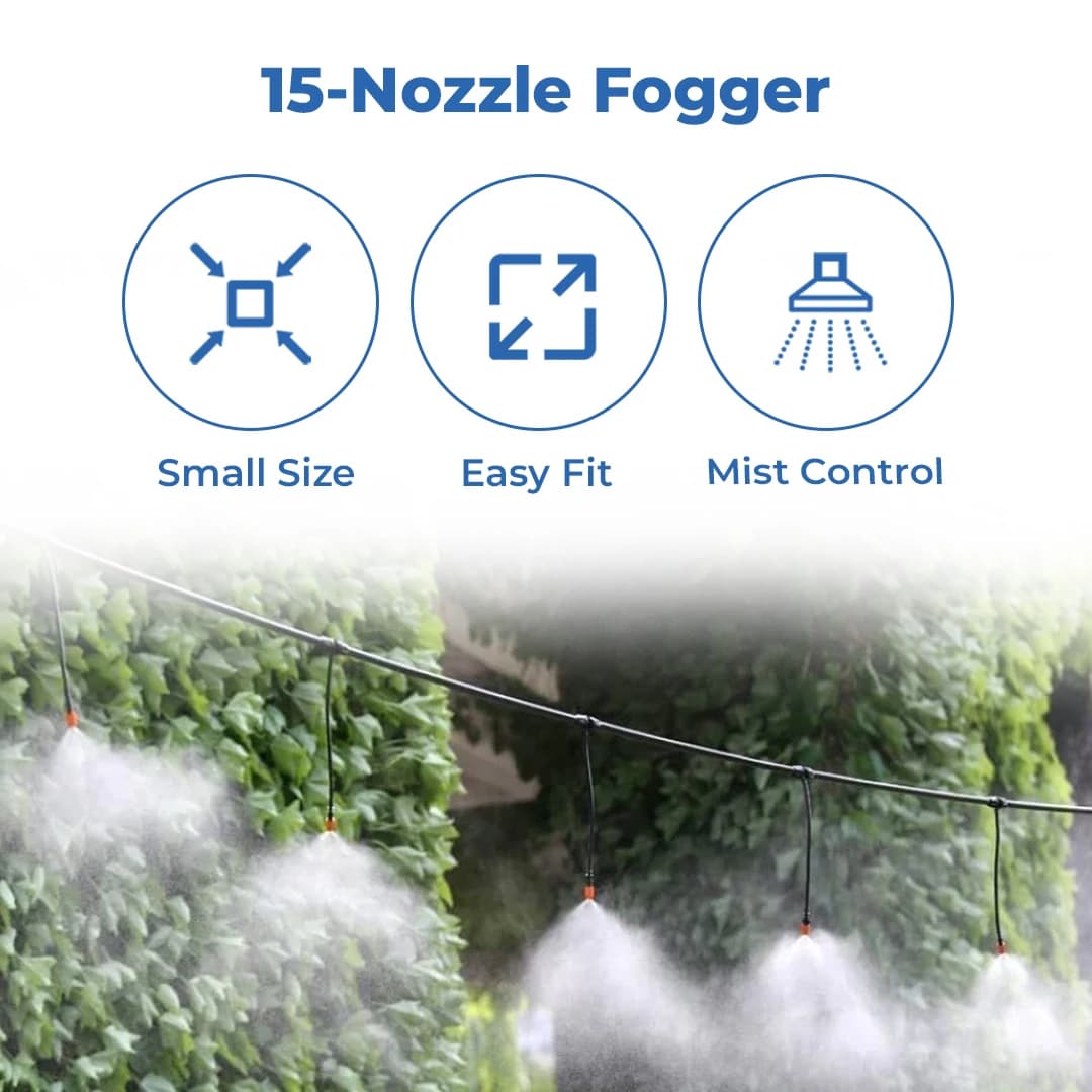 Siddhi Fogger Kit, 75 Ft Pipe, Brass Nozzles With Timer, Filter And Other Accessories, Suitable For Patio Misting, Greenhouse, Backyard - Image 3
