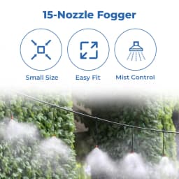 Siddhi Fogger Kit, 75 Ft Pipe, Brass Nozzles With Timer, Filter And Other Accessories, Suitable For Patio Misting, Greenhouse, Backyard 3