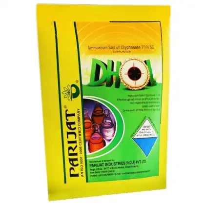 Parijat Dhol Glyphosate 71% SG Herbicide, Non-Selective And Systemic Herbicide