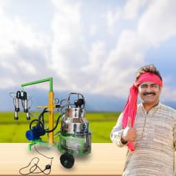 Vinspire 20 Litre Single Bucket Milking Machine, Stainless Steel Tank, 0.75 HP Motor 5