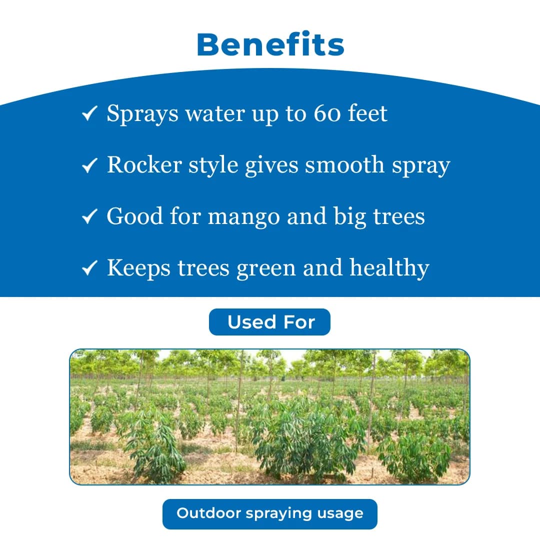 Neptune Heavy Duty Rocker Sprayer, Durable Pressure Tank with Easy Hand Pumping, 5M Hose & 90CM Spray Lance, Manual Hand Sprayer for Crop Protection - Image 4