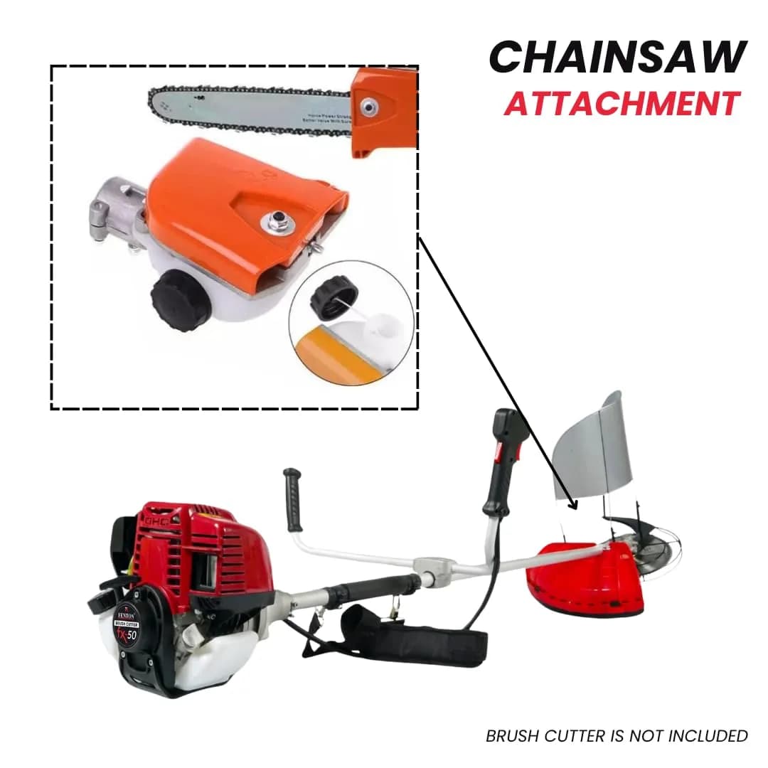 Fenton Krishi FTK-CA-28C Chainsaw Attachment, 28mm Shaft and 30cm Guide Bar, Suitable For Corded & Cordless Brush Cutter - Image 3