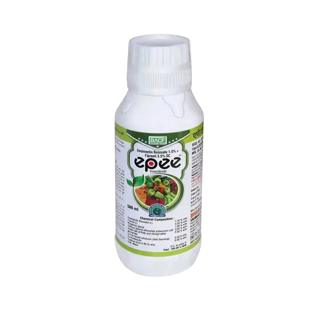 BACF Epee Emamectin Benzoate 1.5% + Fipronil 3.5% SC, Systemic and Contact Insecticides, Used For Chilli, Cotton, Cumin, Onion, Garlic, Vegetables.