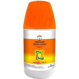 Shriram Pend-Ultra Pendimethalin 38.7% CS Herbicide, Effective Pre Emergence Control Of Broadleaf and Grassy Weeds, Cotton, Chilli, Onion, Soybean