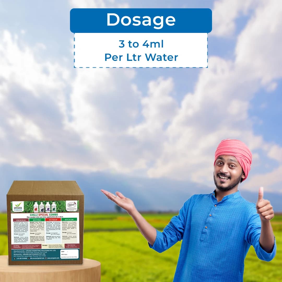 Chilli Special Combo Specially made for Chilli Crop, contains anti viral, anti fungal, flowering & fruiting enhancer, biofertilizer - Image 5