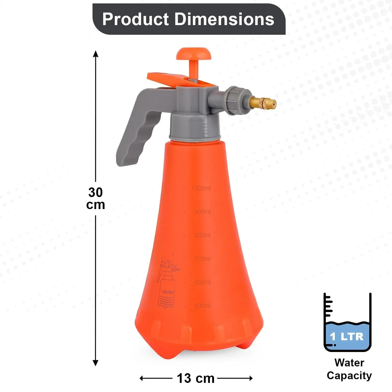 CropKraft Garden Sprayer (1L Capacity), Ideal For Watering Plants, Applying Fertilizers, Pesticides, Etc - Image 2