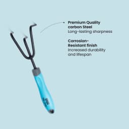 IFFCO Urban Gardens Cultivator 1 Pc, Gardening Tools For Home Garden, Carbon Steel Front With Soft Rubber Handle For Better Grip, Use For Hoeing 4