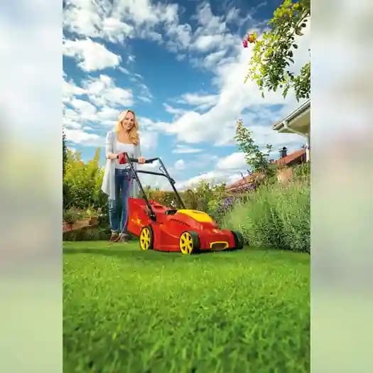 Wolf Garten Lawn Mower (A 400 E), Electric 3-In-1, 1800 W AC Adapter Push Lawn Mower, Fully Foldable Soft Grip Handle - Image 2