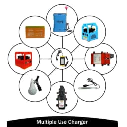 FarmEarth Masand 12V x 2.5A Battery Charger For Agricultural Spray Pump Batteries, Compatible 12 Volt - Fast Charging Adapter For Power Sprayers 4