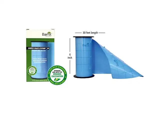 Barrix Magic Chromatic Trap Sticker Roll, Non-Drying, Non-Fading, Non-Dripping. Uses for Organic farms, Open field, Gardens, Nurseries, Orchards. - Image 3